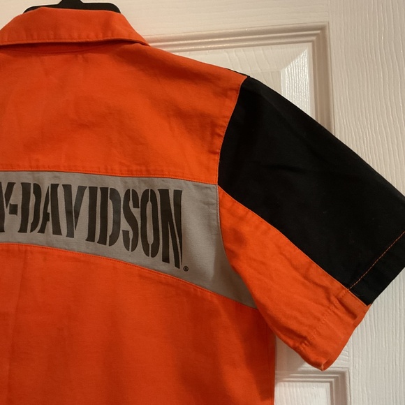 Youth Harley Davidson Short Sleeve Button-up Shirt, Size 12/14 - Picture 8 of 8